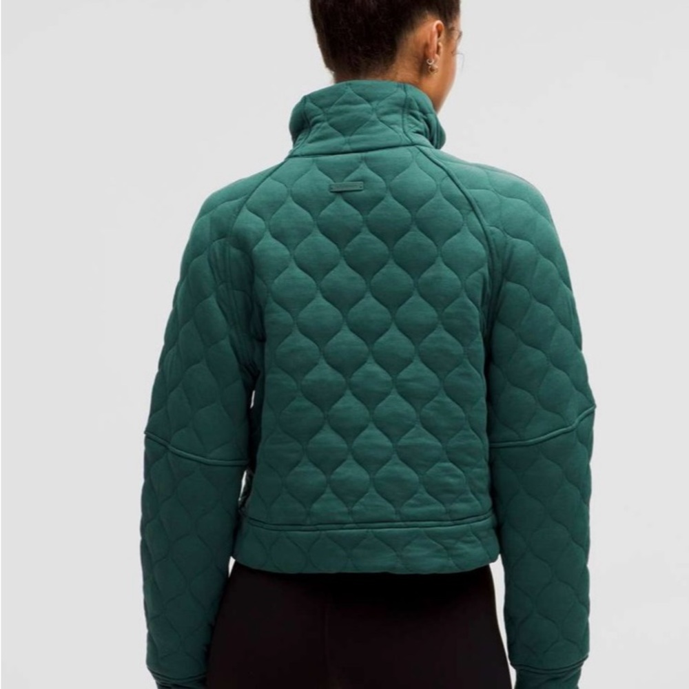 Lululemon Oversized Quilted Half Zip NWT SOLD OUT Storm Teal - Picture 4 of 7
